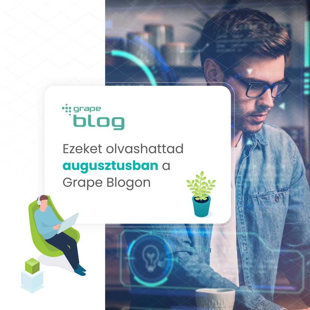 💡 Augusztusi tartalmak a Grape blogon:

🍅 Smart Farm: IoT vezérelt, modern mezőgazdasági gyakorlatok
A modern mezőgazdaságban jelenleg csendes forradalom zajlik, amely ígéretes digitális megoldásokkal alakítja át a földtulajdonosok termesztési, gazdálkodási és betakarítási szokásait. Az IoT alkalmazásával a gazdák áttérhenek az intelligens precíziós gazdálkodásra, amely a hatékonyság, a fenntarthatóság és a termelékenység új korszakába repíti a mezőgazdaságot.

📊 Adatvizualizációs trendek az üzleti intelligenciában: a grafikonoktól a technológiai irányokig
Az adatvizualizáció elengedhetetlen az üzleti intelligencia szempontjából, a grafikusan illusztrált nagy adathalmazok segítségével az elemzők rövidebb idő alatt mélyebb és átfogóbb képet kaphatnak a beérkező adatokról. A trendek hatékony megjelenítéséhez az üzleti elemzőknek minden esetben ki kell válaszatniuk a megfelelő vizuális ábrázolást, illetve a célok elérésben alkalmas technológiát. 

🏠 Feltörekvő trendek energiaközösségek számára
Ahogy a világ egyre inkább a fenntartható megoldások felé nyit az élet több területén is, úgy válik egyre fontosabbá az energiaközösségek kulcsszerepe a zöld innovációk térnyerésében. A peer-to-peer energiakereskedelemtől a microgrid rendszereken át több trend is befolyásolja az energiaközösségek energia előállítását, megosztását, illetve felhasználását.

#szoftverfejlesztés #üzletiintelligencia #iot #energiaközösségek